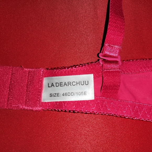 La Dearchuu Plus Size Hot Pink Bra - Size 46DD (NWOT) - Picture 3 of 4